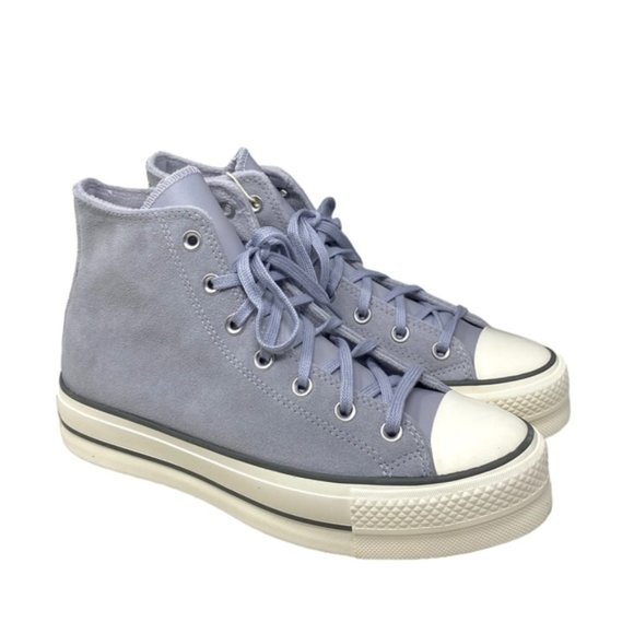 Converse Ctas Lift Hi Suede Platform Shoe Women Iron Gray Skate Sneakers A03251C - Picture 5 of 10